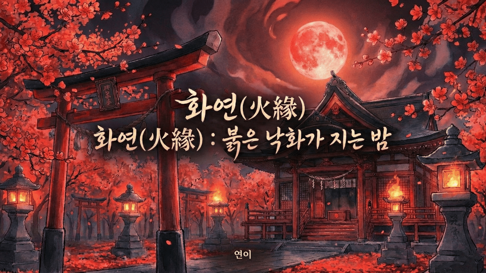 화연(火緣) : 붉은 낙화가 지는 밤